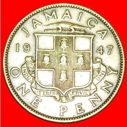 GREAT BRITAIN (1938-1947): JAMAICA★ 1 PENNY 1947! GEORGE VI★LOW START★NO RESERVE