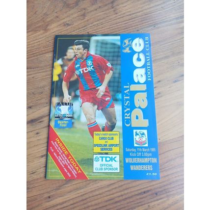 1995 FA Cup Quarter Final Programme & Ticket – Crystal Palace vs Wolves