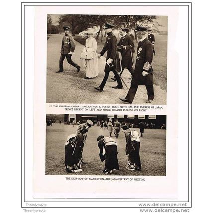 IMPERIAL CHERRY GARDEN PARTY, TOKYO, JAPAN, BOOK ILLUSTRATION (PRINT), 1922