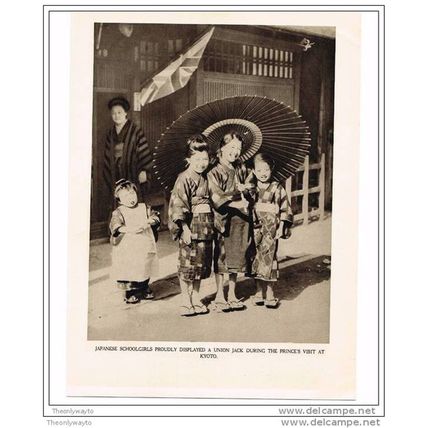 JAPANESE SCHOOLGIRLS, KYOTO, JAPAN, Book Illustration (Print), 1922