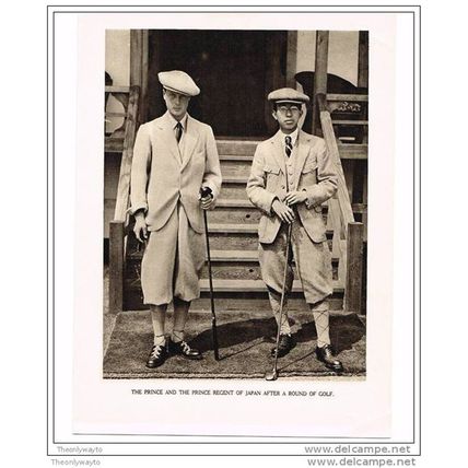 PRINCE & PRINCE REGENT AFTER GOLF, JAPAN, BOOK ILLUSTRATION (PRINT), 1922