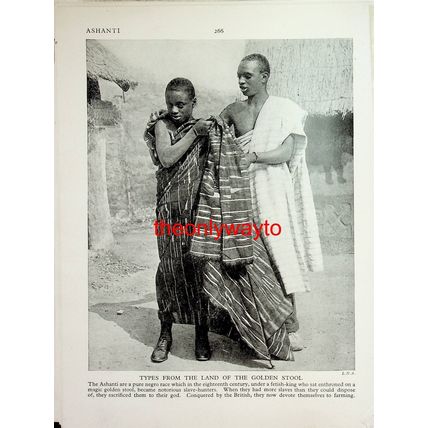 Ashanti Couple (Market Day & Heavenly Trumpets On Reverse), Book Illustration