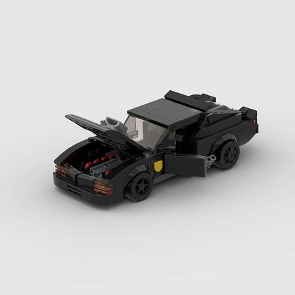 V8 INTERCEPTOR Black on Black Brick Model MOC - 338 pieces, 8 studs wide