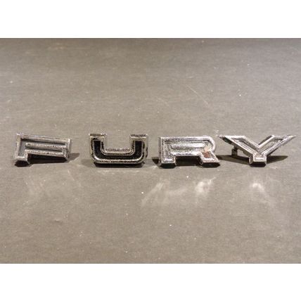 1964 Plymouth Fury Emblems OEM 2480489 2480490 2480491 2480492