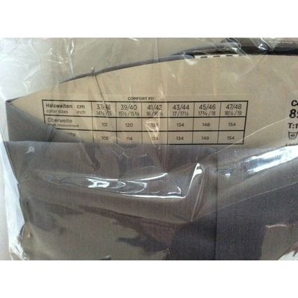 Eterna Mens Mid Grey Comfort Fit Shirt Size 40 15 3/4 RRP £49.99
