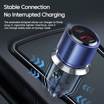 USB C Car Charger QC4.0 2 PD Port 100W Cable for Laptop Phone 90W 45W 12-24v 65W