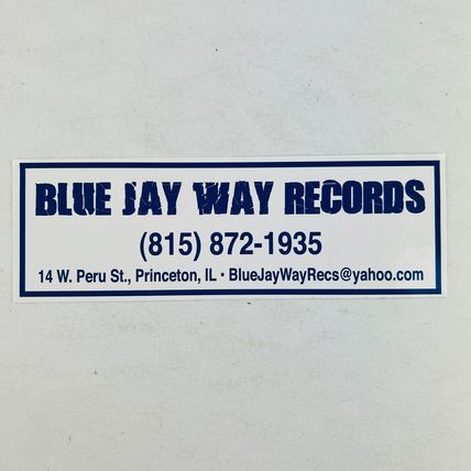 Blue Jay Way Records Princeton IL Record Store Advertising Bumper Sticker
