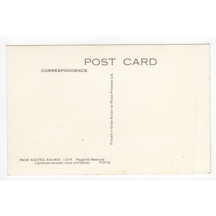 Manx Electric Railway Isle of Man Postcard 23156