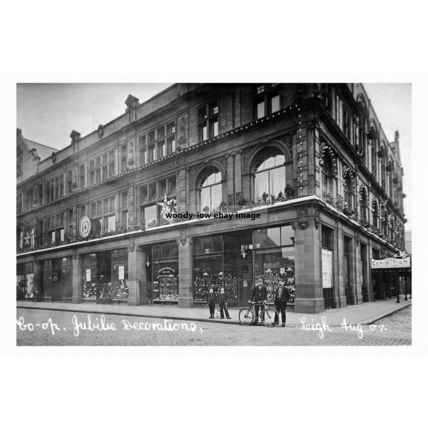 pt2555 - Jubilee Decorated Co-op , Leigh , Lancashire 1907 - Print 6x4