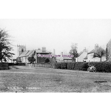 pu1979 - Notts - View of Finningley Church & surrounding Houses - print