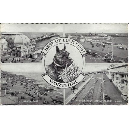 Worthing, Sussex, England, UK - Vintage 1958 Photographic Postcard