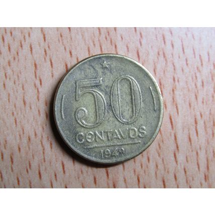 Brazil Brasil 1949 50 Centavos Coin