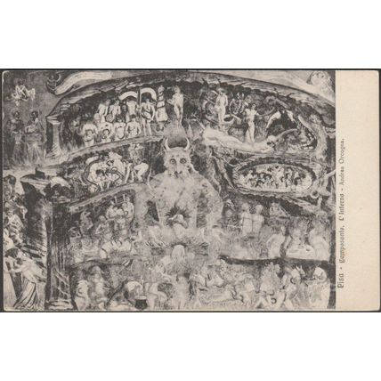 Andrea Orcogna, L'Inferno, Camposanto, Pisa, c.1910 - Barsanti Cartolina