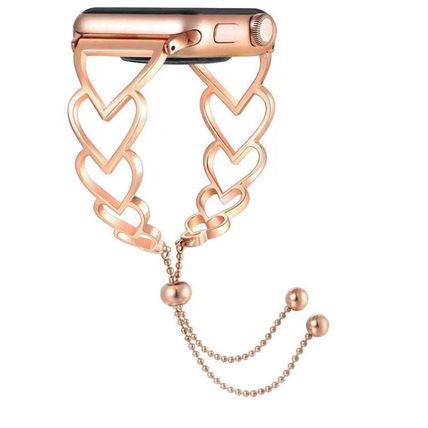 Heart Metal Replacement Strap Watchband For Apple Watch Series, 7 41mm / 6 & SE