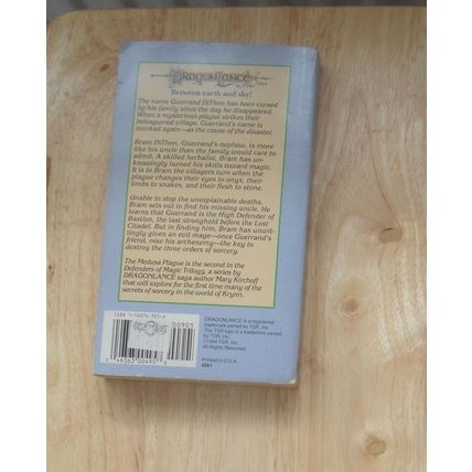 The Medusa Plague by Mary Kirchoff PB Dragonlance | TSR 1994 | Good | Torn cover