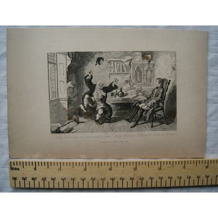 1836 engraving: Lady Wavverley's Then Thousand a Year, George Cruikshank