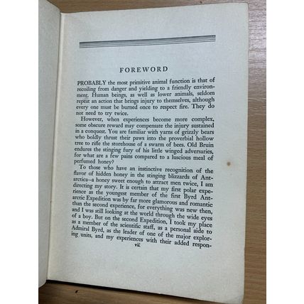RARE* 1936 1ST EDITION PAUL SIPLE "SCOUT TO EXPLORER" BYRD ANTARCTIC BOOK (T4)