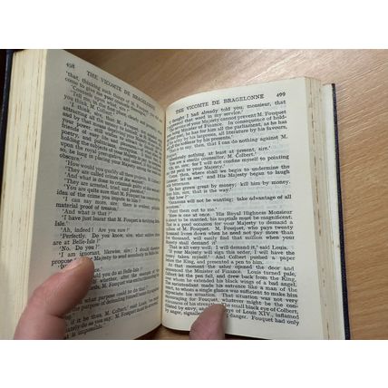 VINTAGE ALEXANDRE DUMAS THE VICOMTE DE BRAGELONNE FICTION FAUX LEATHER BOOK (P3)