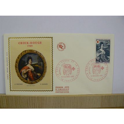 1968 Croix Rouge, Le Printemps, Troyes, Postmark, French FDC