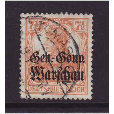 Poland German Occupation 1916 SG 9 Used (D-311)