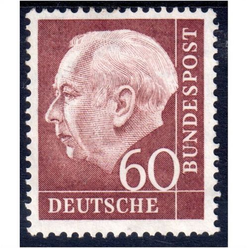 West Germany Pres Hess1954 Sg1116 60pf brown MNG (U102)