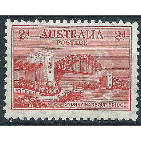 Australia 1932 SG144 2d Scarlet P 10.5 Sydney Harbour Bridge Mounted Mint .. ..