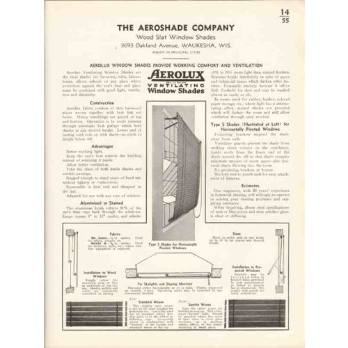 aeroshade company 1936 aerolux window shade ventilate vintage catalog