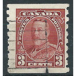 Canada 1935 SG354 3c Scarlet IMPERF x Perf 8 Good/Fine Used....
