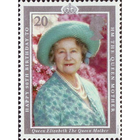 Great Britain 1990 90th Birthday Queen Mother 20p Unmounted Mint NM SG1507 stamp