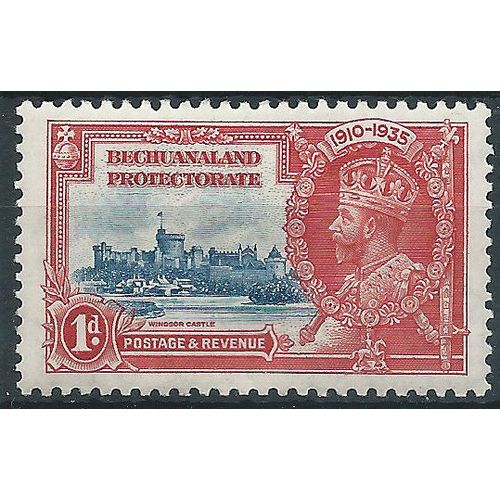 Bechuanaland 1935 SG111 1d Deep Blue & Scarlet Silver Jubilee Mounted Mint ..