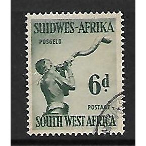SOUTH WEST AFRICA 1954 SG 159 6d GREEN OVAMBO WOMAN FINE USED