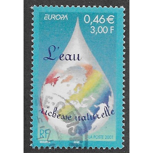 FRA 2001 3F 'EUROPA - WATER' FINE USED (EBID60-965)