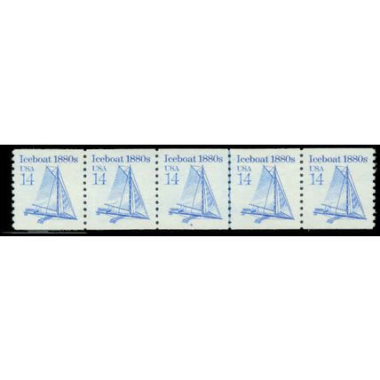 2134 14c Iceboat Very Fine MNH Dry Gum PNC 4/5 P0356
