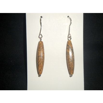 Elegant long slim column picture jasper earrings relationship strength