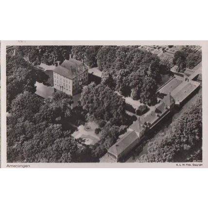 Amerongen Aerial Real Photo Dutch Holland Postcard