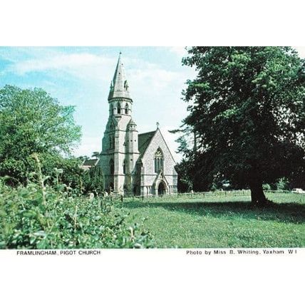 Framlingham Pigot Church Norfolk Village Womens Institute Rare Postcard