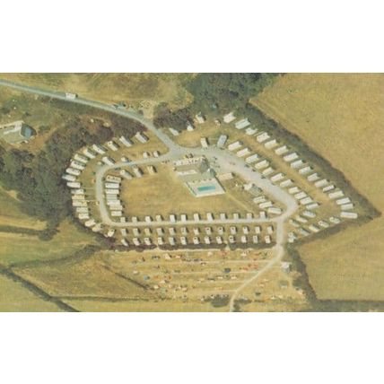 New Minerton St Florence Tenby 1970s Caravan Park Camping Welsh Postcard