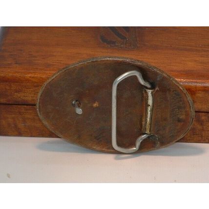 Pre-Owned Women’s Brown Leather & Marble Stone Belt Buckle