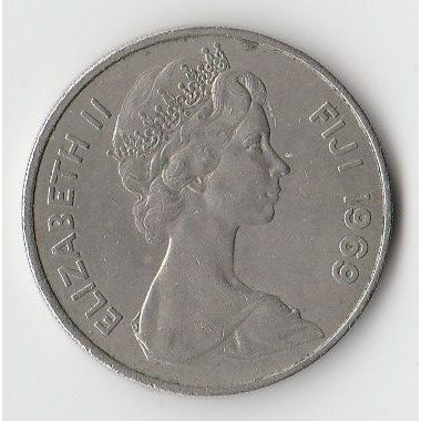 FIJI COIN - 20 CENTS 1969/VF