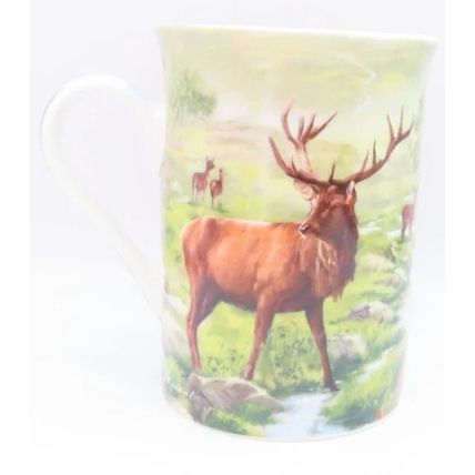 Highland Stag Mug Fine China Mug 10 CM Ceramic Dishwasher & Microwave Safe Gift