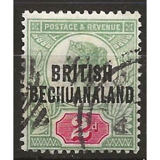 Bechuanaland 1891 SG34 2d Grey-Green & Carmine Fine Used . .