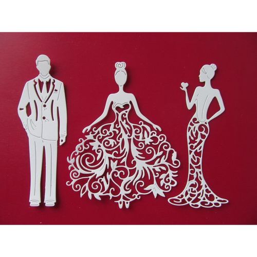 6 x Tattered Lace Die Cuts George, Bella & Olivia