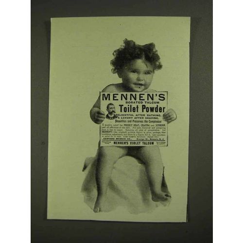 1903 Mennen's Borated Talcum Toilet Powder Ad - Bathing