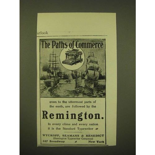 1902 Remington Typewiter Ad - The Paths of commerce