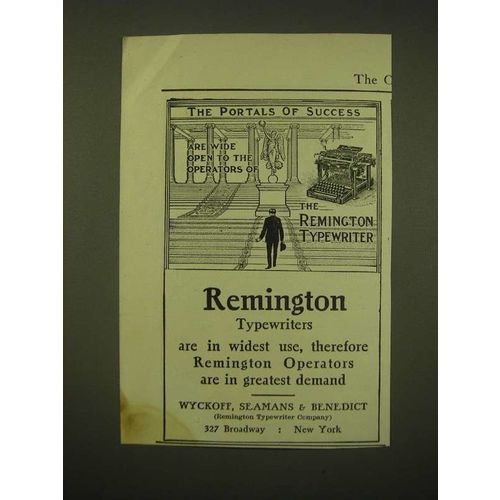 1902 Remington Typewiter Ad - The portals of success are wide open