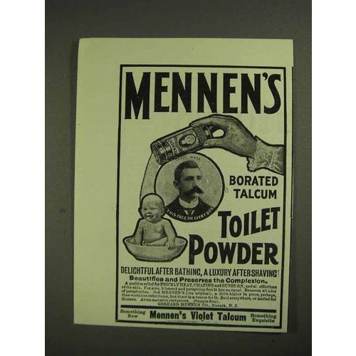 1903 Mennen's Borated Talcum Toilet Powder Ad - Delightful