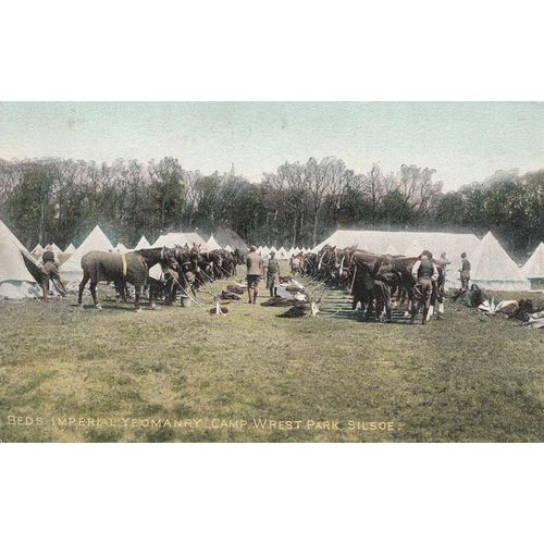 Bedfordshire Imperial Yeomanry Camp Wrest Park Silsoe Military Postcard (MO454)