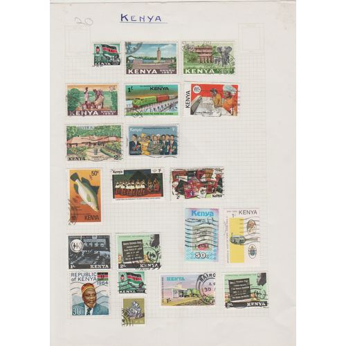 Kenya page of 20 with UHURU Nile Bridge & 2s Jubilee