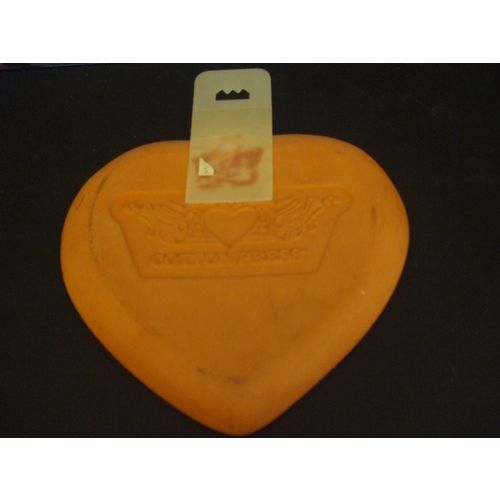 Vintage Cotton Press Heart Shaped Wreath Terra Cotta Pottery Mold