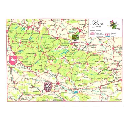 Germany; land map; Harz